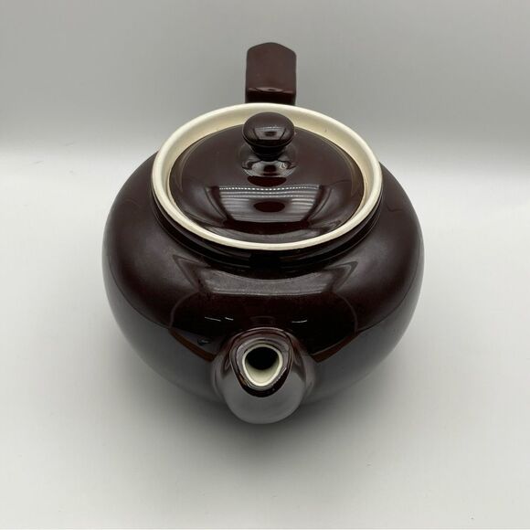 Hall- Elegant Brown Ceramic Teapot - Picture 8 of 14